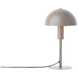 Lightbox Pilz-Design Tischlampe, H 27 cm, Ø 15 cm, E14-Fassung, Metall, taupe - Grau