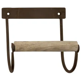 ib laursen Toilettenpapierhalter aus Metall mit Holzrolle, in braun | Gr.: onesize