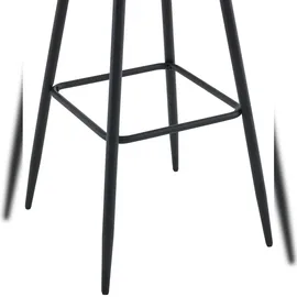 CLP Barhocker Dartford I Gepolsterter Barstuhl I Tresenhocker mit Metall-Gestell und Rückenlehne