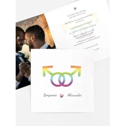 Einladungen zur Hochzeit selbst gestalten mit Spruch und Fotos im Onlinedesigner bei Meine-Kartenmanufaktur.de