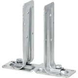Vormann Verstellbare Stützenschuhe verzinkt 215/65 x 0-90 x 205 mm
