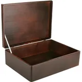 Creative Deco Holzkiste XL 40 x 30 x 14 cm 1-tlg. braun