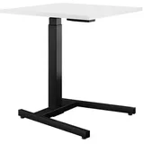 Schaff Schreibtisch Master mit Gasfeder 68 bis 118 cm 100x65 cm inkl. Doppelrollen Schwarz