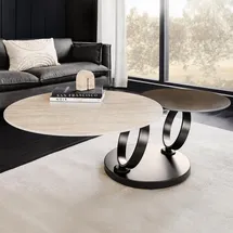 Riess-Ambiente DANCING RINGS Braun Travertin 133 x 44 x 100 cm