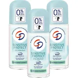 CD 3 x CD Deo Roll-On Sensitive Protect je 50ml sanftes Deodorant 48h ohne Alumi...