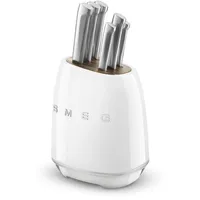 Smeg 50's Style Messerblock 6-tlg. Weiß
