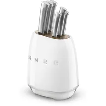 Smeg 50's Style Messerblock 6-tlg. Weiß
