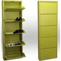 Generico Schuhschrank aus Metall, 5 Türen, Grün, 50 x 14 x 168 cm
