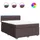 vidaXL Boxspringbett mit Matratze Dunkelbraun 140x200 cm Stoff