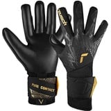 Reusch Pure Contact Infinity Torwarthandschuhe für Erwachsene optimal für Kunstrasen, 10.5, Schwarz-Gold