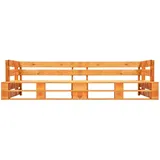 vidaXL Garten-Palettensofa 2-Sitzer Honigbraun Holz