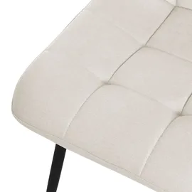 ML-Design Esszimmerstühle 6er Set Beige, mit Stoffbezug mit Rückenlehne für Esszimmer Wohnzimmer Küche Büro, Gepolsterte Sessel