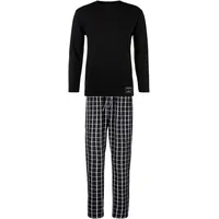 AUTHENTIC LE JOGGER Pyjama 1 Stück, 2 tlg. Schlafanzug mit karierter Webhose AUTHENTIC LE JOGGER schwarz-kariert