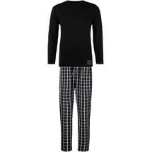 AUTHENTIC LE JOGGER Pyjama 1 Stück, 2 tlg. Schlafanzug mit karierter Webhose AUTHENTIC LE JOGGER schwarz-kariert