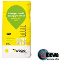 SG weber Sanierputz 20 kg weiß einlagig und schnell