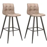 byLIVING »Simone« Set, 2er, 2 Stk. tlg. 2er Set, Vintage braun oder Webstoff anthrazit