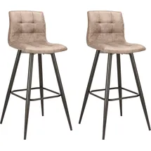 byLIVING »Simone« Set, 2er, 2 Stk. tlg. 2er Set, Vintage braun oder Webstoff anthrazit