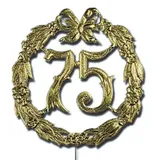 DEMMLER Jubiläumszahl 75 Ø 13 cm gold