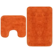 vidaXL Badematten-Set 2-tlg. Stoff Anthrazit