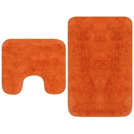 vidaXL Badematten-Set 2-tlg. Stoff Anthrazit