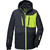 KILLTEC Jungen Skijacke/Funktionsjacke mit Kapuze und Schneefang KSW 398 BYS SKI JCKT, anthrazit melange, 140,