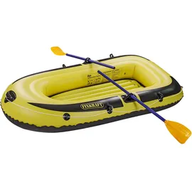 DEMA Schlauchboot Paddelboot Ruderboot Boot mit 2 Paddel + Luftpumpe bis 150 kg gelb
