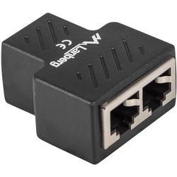 Lanberg T-Adapter Für Netzwerkkabel RJ45 Geschirmt