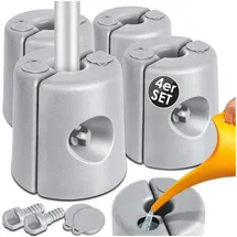 Kesser KESSER® Pavillonstandfüße 4er Set Pavillon Standfuß mit Wasser/Sand befüllbar 22 x 22 x 25cm HDPE Gewichte zur Stabilisation für Pavillons Gartenzelte Festzelte Standsicherung Stabil