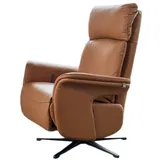 KAWOLA Sessel NAMA Relaxsessel drehbar Leder braun