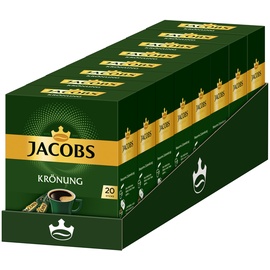 Jacobs löslicher Kaffee Krönung, 160 Instant Kaffee Sticks, 8er Pack, 8 x 20 Getränke