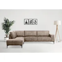 otto home Ecksofa »Polsterecke Oland, Struktur, Flachgewebe, Luxus-Microfaser, Boucle« grau
