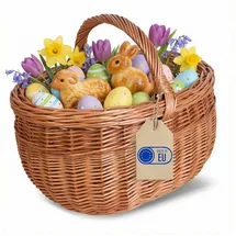 Creative Home Einkaufskorb Picknickkorb Handgeflochten Naturbraun 36 x 27 x 32 cm