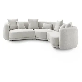 Livora Wohnlandschaft Polyester 2-Sitzer hellgrau