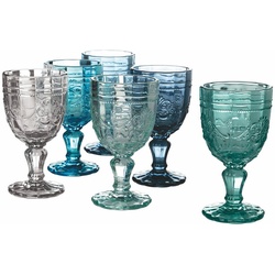 Villa d’Este Weinglas Syrah – blau, Glas, Gläser-Set, 6-teilig, Inhalt 235 ml blau