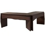 MASSIVMOEBEL24.DE Eckschreibtisch Akazie 185x163x76 braun lackiert PURE ACACIA #849