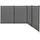 Costway Teichzaun 360 x 125 cm Schwarz/Aluminium