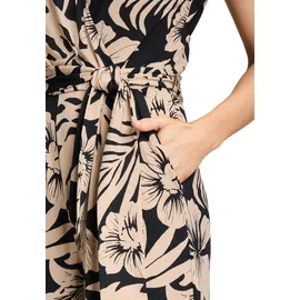 Betty Barclay Damen Jumpsuit mit Eingrifftaschen 40, Schwarz/Beige - 40W