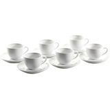 Josef Mäser GmbH Kaffeetasse mit Untertasse Colombia in Weiß, 12-teilig