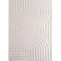 KADIMA DESIGN Teppich Waschbar Bohemian Modern Esszimmer Flur Creme 140x200 cm OEKO-TEX Fußbodenheizung geeignet Gekettelt – LAVAREDO von Kadima Design