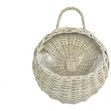 Yeehliny Blumentöpfe aus Rattan, Handgemachte Rattan geflochten Blumentopf zum Aufhängen, Pflanzenkörbe, Korb Geflochten, für Garten, Hochzeit, Hausdekoration, Türdekoration (18x23cm/C)