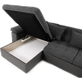 Mirjan24 Ecksofa Niko Bis Cord, Polsterecke mit Bettkasten und Schlaffunktion, Sofa, Polstergarnitur (Farbe: Poso 14, Seite: Links) - Grün