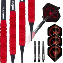 Unicorn Information System Core Plus Rubberised Red Brass Soft Darts 18 g