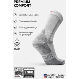 Danish Endurance Hiking Classic Socken 3-Paar Grau 39-42
