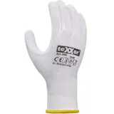 TRIZERATOP teXXor® Polyester-Strickhandschuhe POLYURETHAN BESCHICHTET weiß/weiß