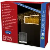 Konstsmide LED Eisregen Lichtervorhang für Außen 400 LED, bernstein