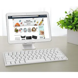 Retoo Tastatur Kabellose Wireless Keyboard mit Tasten, QWERTY Natürliches Tippen, 2,4 GHz, Funkverbindung, Kompatibel mit PC Notebook, Laptop Retoo
