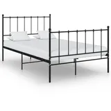 vidaXL Bett Schwarz Metall 120x200 cm