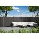 Kiehn-Holz Sichtschutzelement, (Set), LxH: 180x180 cm, Pfosten zum Einbetonieren grau