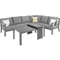 Primaster Elbasan Dining Lounge Set grau inkl. Kissen