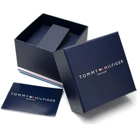Tommy Hilfiger Multi Zifferblatt Quarz Armbanduhr Bank - Weiß/Silber/Dunkelblau